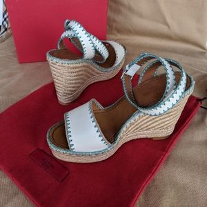 Valentino Garavani | Leather Crochet Wedges